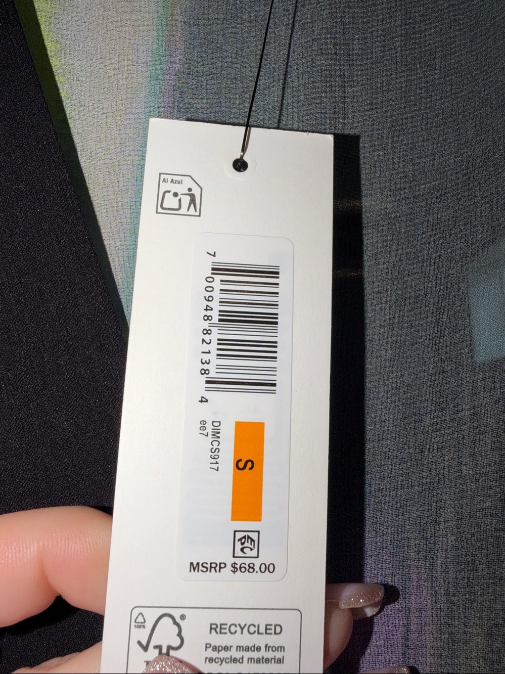 DKNY Sheer Multicolor Tie-Front Kimono Cover Up - Picture 4 of 4